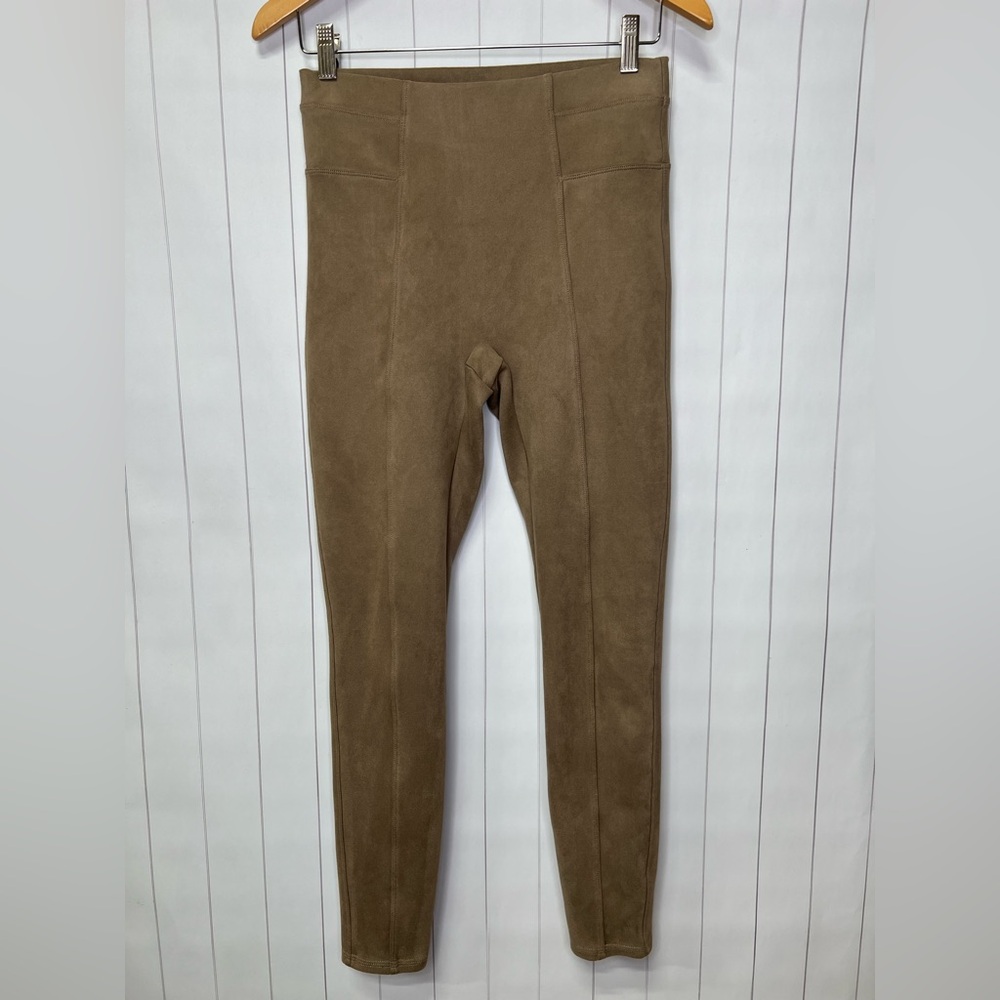 Spanx - Faux Suede Camel Leggings - Medium